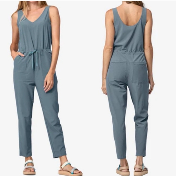 Patagonia Women's Fleetwith Jumpsuit Light Plume Grey Size Medium - Picture 2 of 11